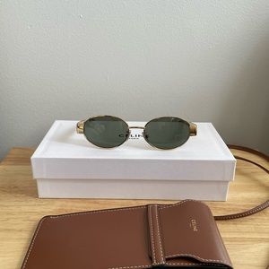 CELINE Triomphe Sunglasses in Metal